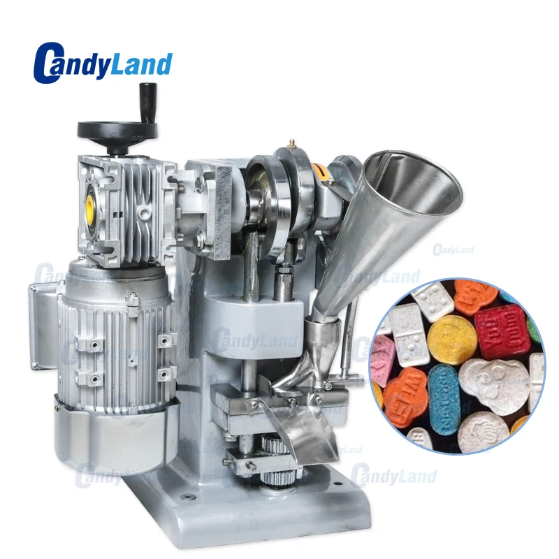 

CandyLand TDP1 Single Punch Candy Tablet Making Machine 5000pc/hour 40KG Type Tablet Punch Press Machine For DIY Mold
