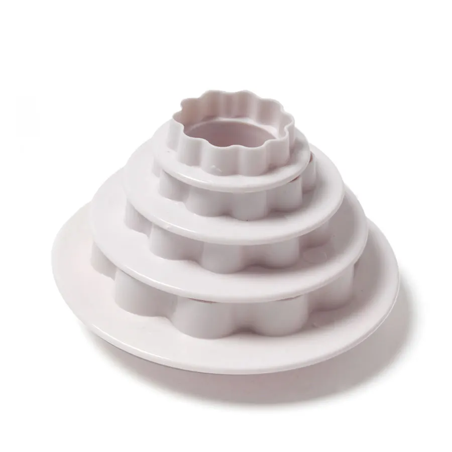 

4Pcs/Set Double-sided Round Cutting Die Soft Candy Cake Jelly Biscuits Sugar Mold Fondant Cutters For Cake Decorating