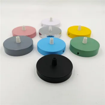

Ceiling lamp base colorful 10cm Ceiling Plate Iron Pendant Lamp Bases DIY +Lock Line Rubber lighting fixture ceiling fittings