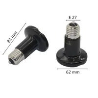 1 Pcs Reptile Pet No Light Far Infrared Ceramic Heating Lamp E27 Small Mini Heat Lamp 25W 50W 75W 100W 2