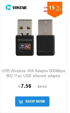 USB беспроводной Wifi адаптер 600 Мбит/с 802.11ac USB ethernet адаптер Сетевая карта Wi-Fi приемник для Mac PC Windows 7 8 10 VONTAR