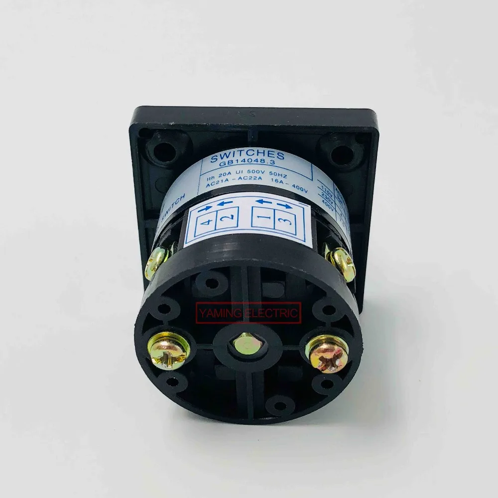 Yaming Electric 2 позиционный 1 4 контактный полюсный 500В 20А ручной поворотный Кулачковый