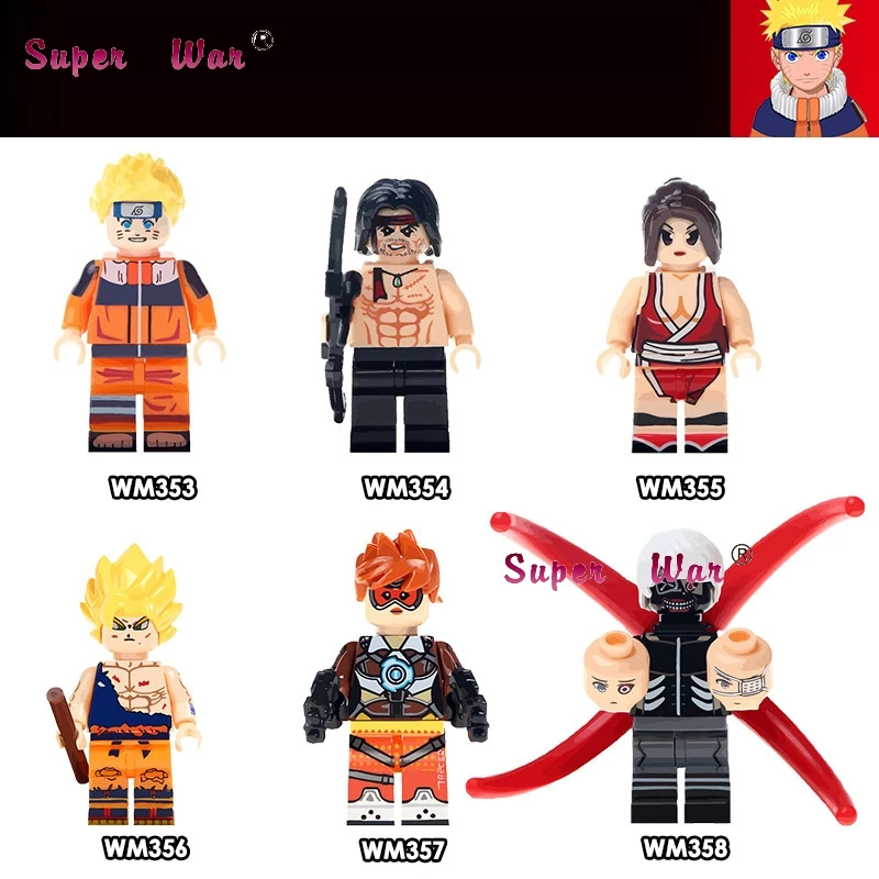 

Single Uzumaki Stallone First Blood Rambo Mai Shiranui Son Goku Tracer Tokyo building blocks models bricks toys for children kit
