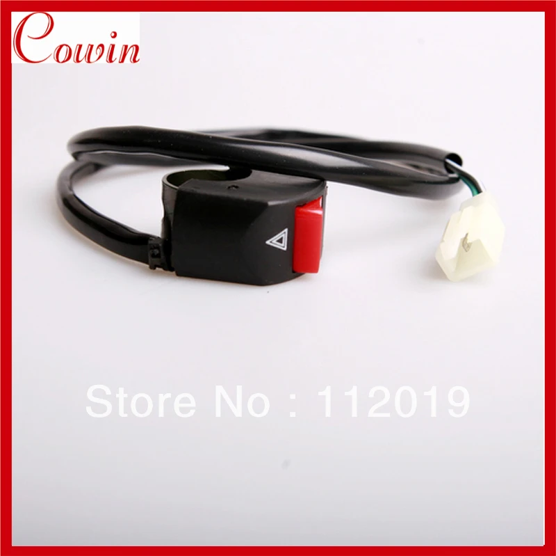 

Free shipping Motorcycle handlebar accident Hazard Light Switch Warning Emergency Lamp power 2 wires Switch on/off button