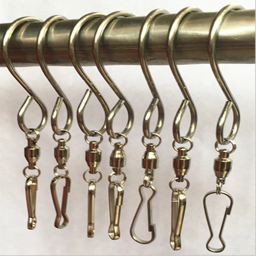 Pack of 10, Stainless Steel S Shape Hook Bath Curtain Clothes Socks Underwears Hats Hanger For House Kitchen#1