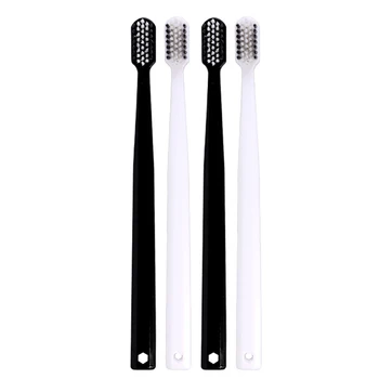 

4Pcs Bamboo Charcoal Slim Teeth Oral Care Toothbrush Set Healthy Soft Hair Cleaning Couple Adult Nonslip Handle Family