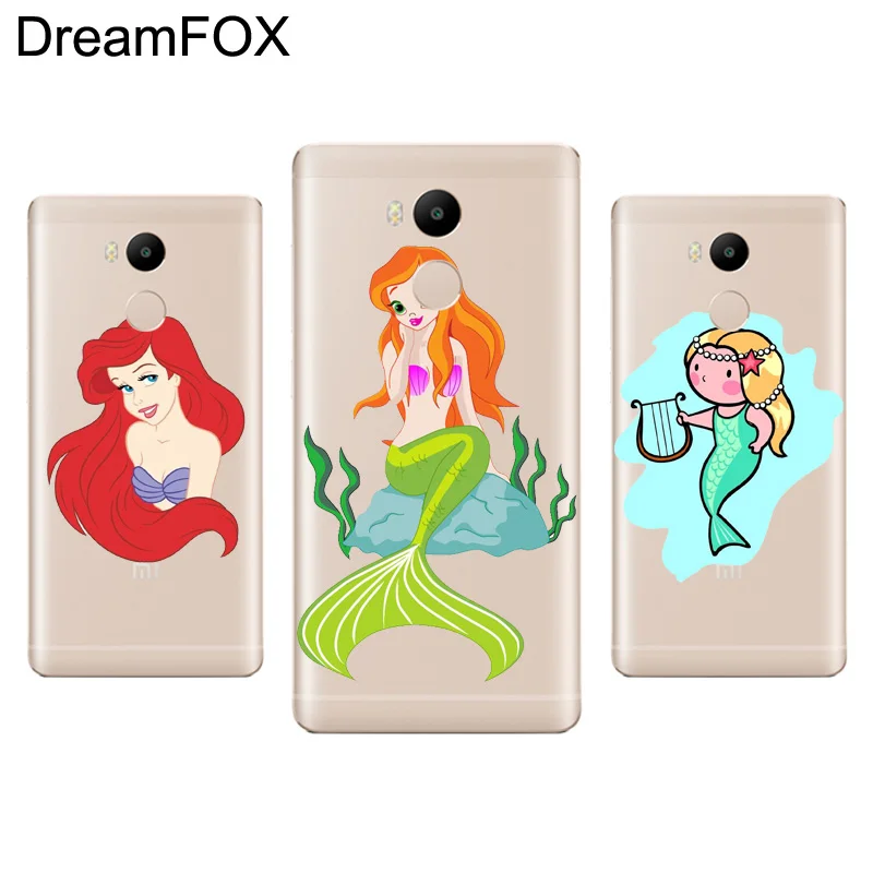 

DREAMFOX L333 Ariel Little Mermaid Soft TPU Silicone Case Cover For Xiaomi Redmi Note 3 4 5 Plus 3S 4A 4X 5A Pro Global