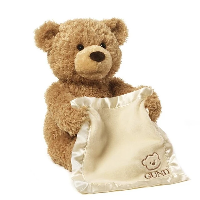 Special Offers Peek a Boo Teddy Bear Play Hide And Seek Lovely Cartoon Stuffed Kids Birthday Gift 30cm Cute Music Bear Plush Toy