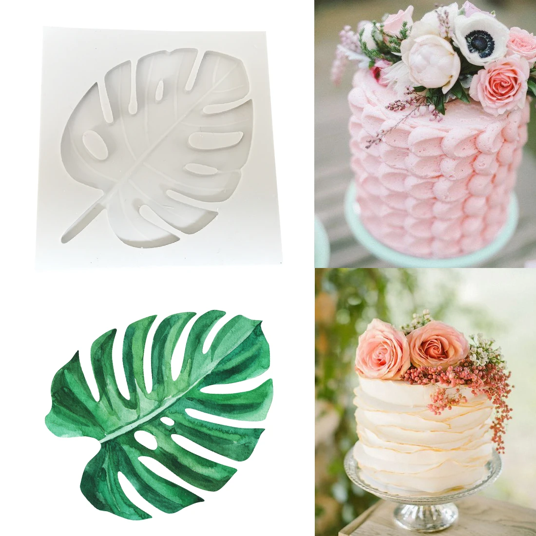

Pastry Tools 1PC Silicone Mold Leaves Shape Fondant Chocolate Soap Mold Cake Stencils Bread Moulds Kitchen Supplies Baking Pan