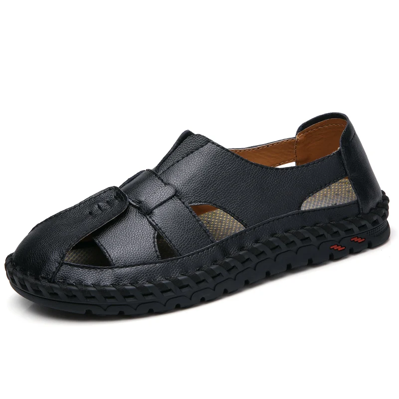 

Men Sandals Shoes Fashion Black Male Slippers Shoes Summer Beach Flats Men Casual Shoe Leisure Beach Shoes Soft Bottom