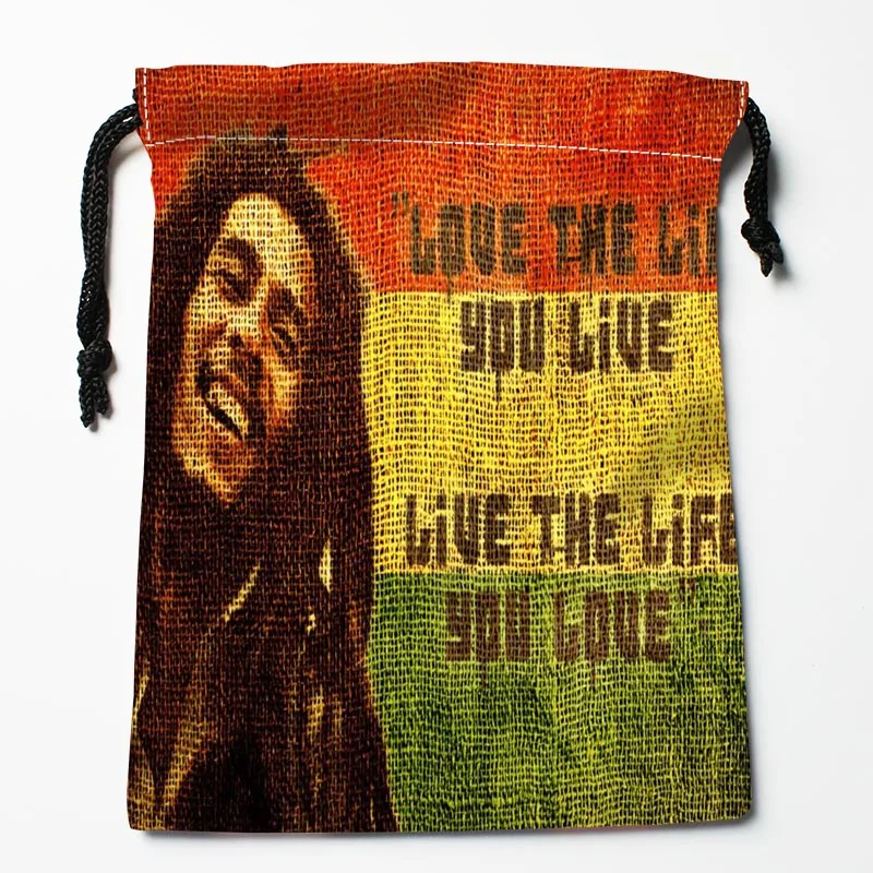

New Arrival Bob Marley Drawstring Bags Custom Storage Printed Receive Bag Type Bags Storage Bags Size 18X22cm