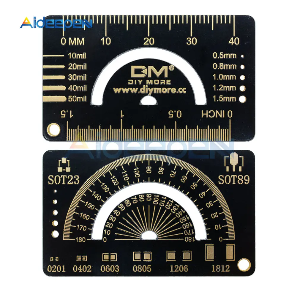 4 шт./компл. 4 каблуке 15 см, 20 см, 25 см Многофункциональный PCB линейка, измерительный инструмент резистор микросхема конденсатора IC диод поверхностного монтажа транзистор посылка