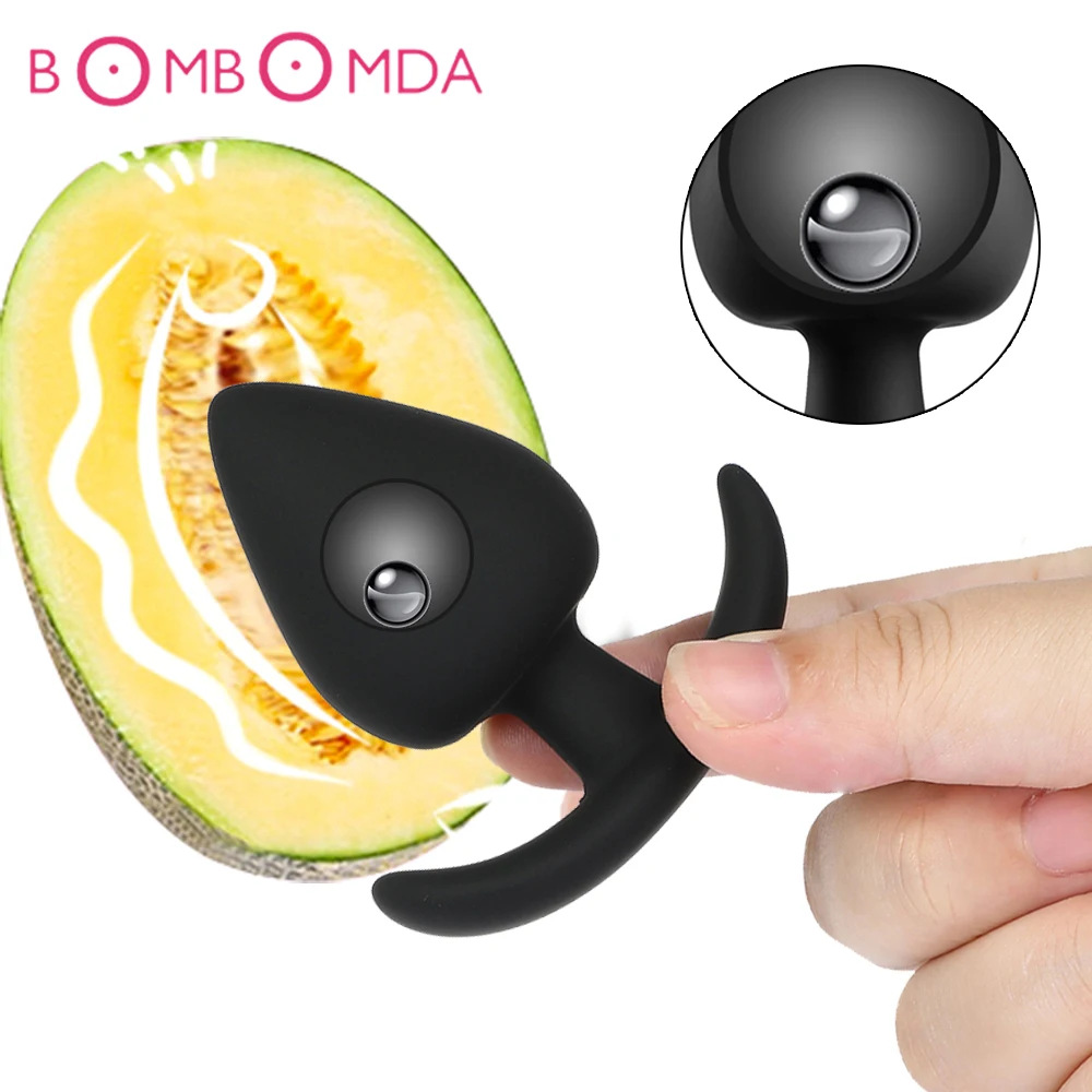 Smooth Silicone Anal Plug with Metal Ball Butt Plugs Anus Prostate Stimulator Massager Buttplug Adult Sex Toys for Men Women Gay | Красота и