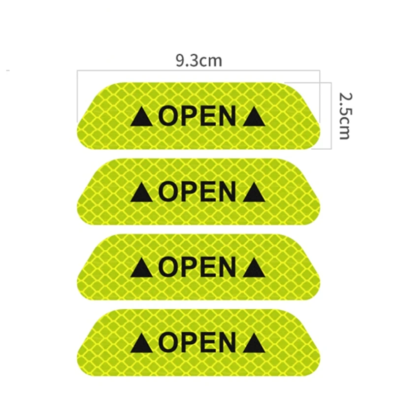 4 шт./компл. двери автомобиля Стикеры s универсальное Предупреждение Mark открытый отражатель полоска светоотражающая лента мотоцикл велосипед наклейка на шлем