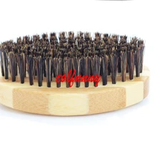 500 шт/партия Быстрая Натуральная дикая щетина кабана бамбуковая деревянная ручка борода щетка Размер: 10,5*5*3 см