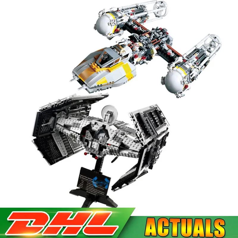 

LEPIN 05055 Vader TIE Advanced Starfighter 05040 Y Wing Attack Starfighter Blocks Bricks Gifts Compatible LegoINGlys 10175 10134