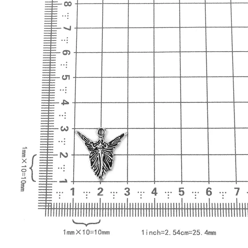 10 шт./лот, сплав, металл, античная серебряная бабочка, гений, Подвески, Фурнитура для ювелирных изделий, подходит для ручной работы, изготовление ювелирных изделий