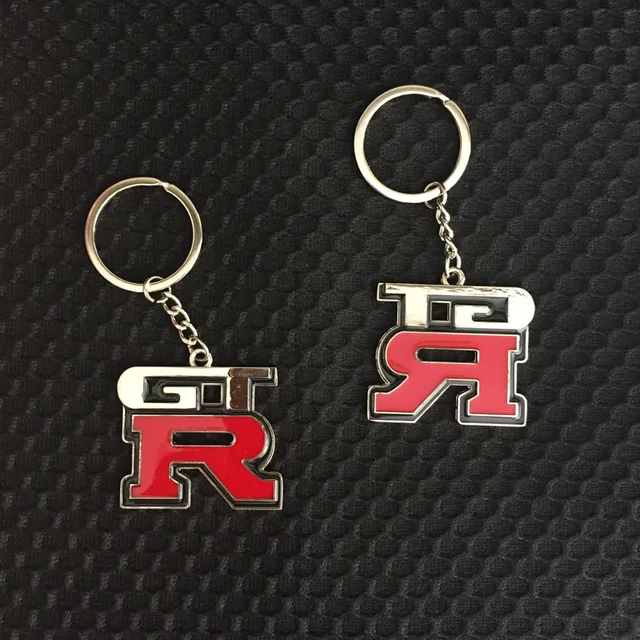 10pcs metal new style gtr car logo keychain keyring for nissan gtr