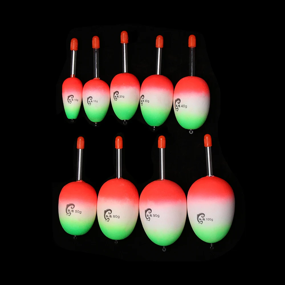 5 шт./компл. EVA светящаяся плавающая поплавки море рыболовная удочка ярких Жесткий Хвост живота поплавки 10 г/15 г/20 г/30 г/40 г/50 г/80 г/90 г/100 г
