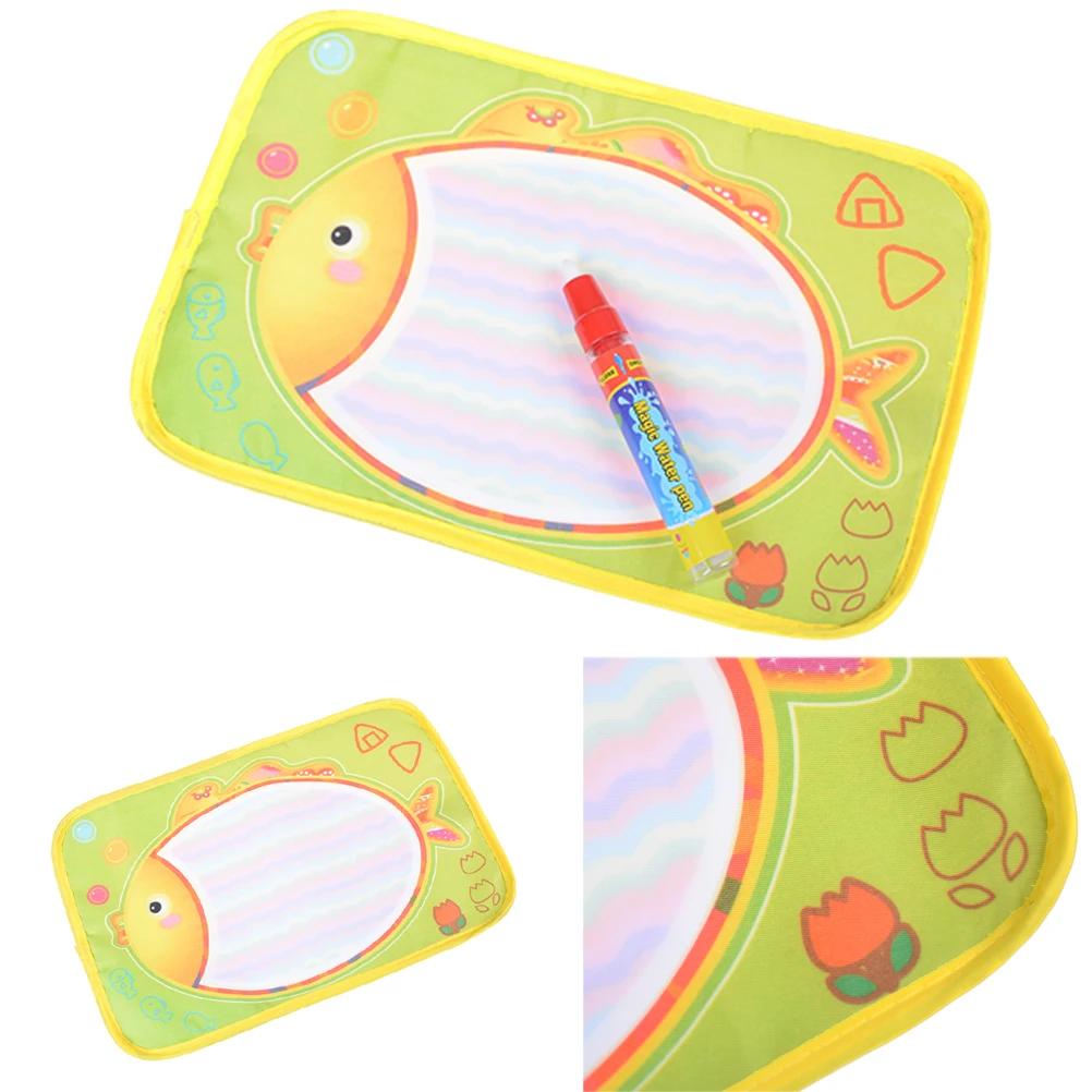 1 PZ Bambino Pesci Colorati disegno Acqua Doodle Tavolo Da Disegno Del Bambino Acqua gioco mat Giocattoli Con Magic Pen 29x19 cm in 1 PZ Bambino Pesci