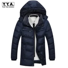 Классический, большой размер, приталенная, персонализированная, с пуговицей, куртка на молнии, мужское зимнее пальто, Jaquetas Masculina Inverno, стоячий воротник