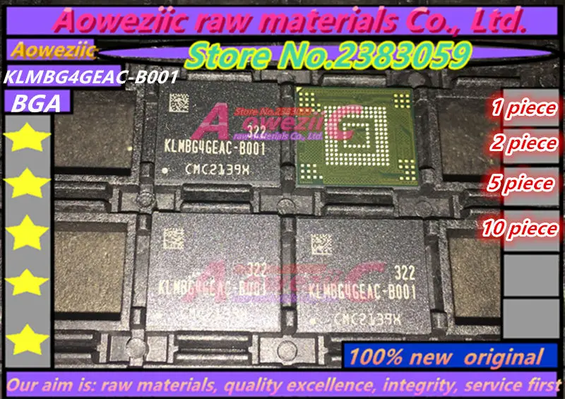 Aoweziic 100% New original KLMBG4GEAC-B001 32G BGA Memory chip KLMBG4GEAC B001 