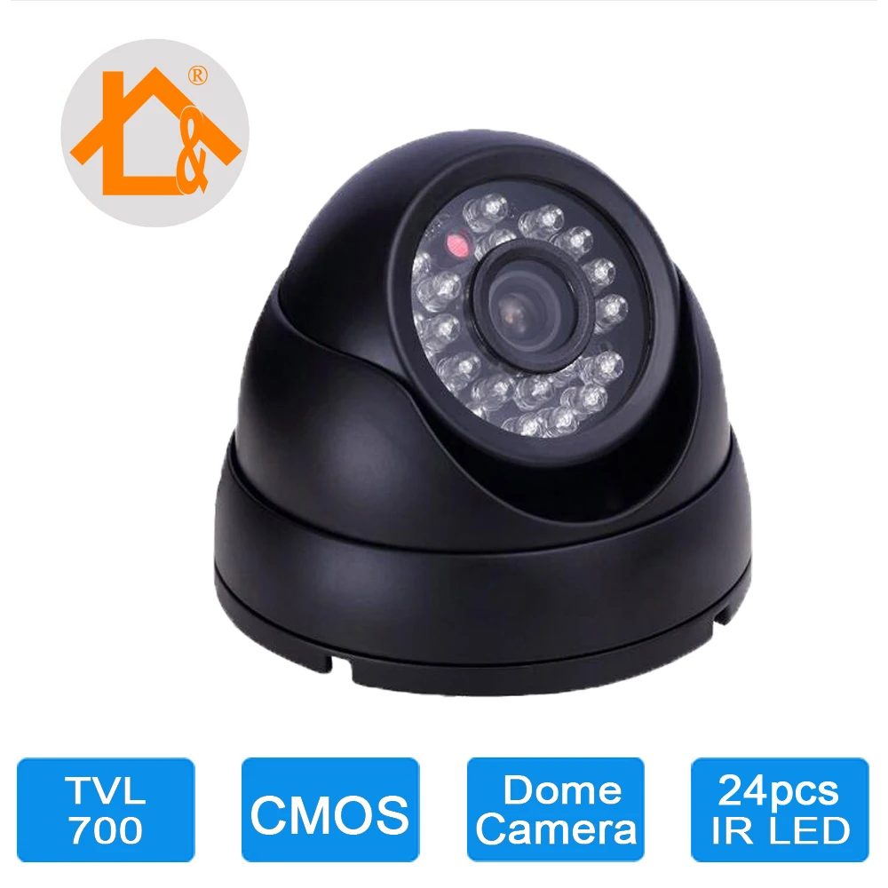 

1/3" Color CMOS Real 700TVL High Resolution IR Indoor Dome Camera CCTV Camera