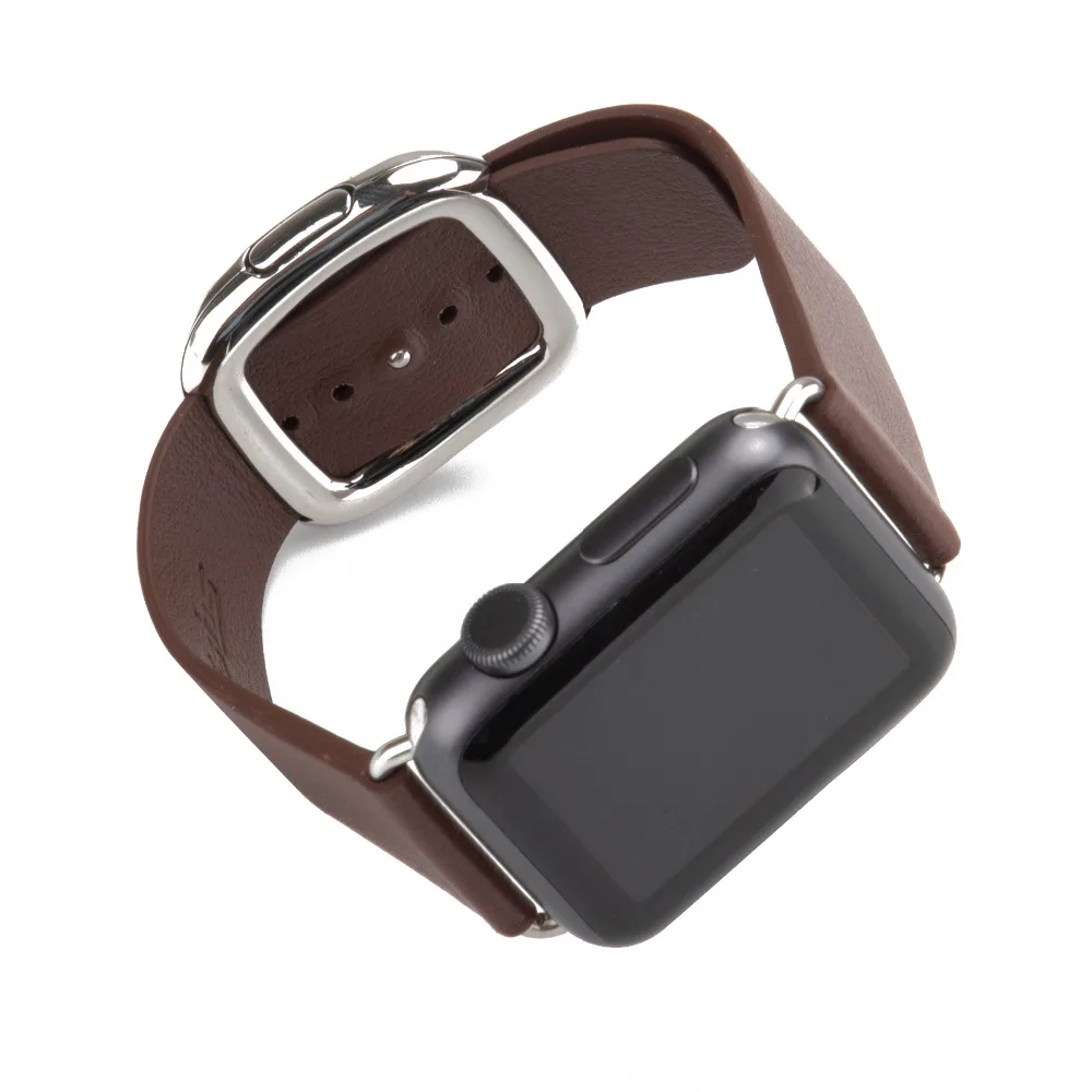 ELEXUS Leather modern buckle band for apple watch strap 38mm 3 2 1