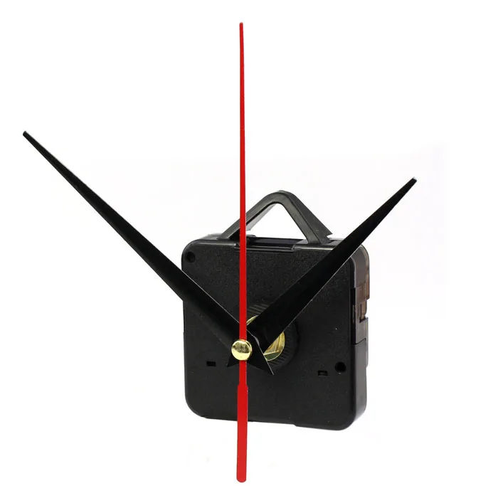 Бесшумные настенные часы кварцевый механизм черный красный DIY настенные часы кварцевые часы часовой/минутный ручной механизм 1 комплект Горячая Распродажа