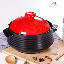 Суп керамический керамическая кастрюля термостойкие кастрюли соусы воюющие кастрюля для тушения каша молочная лапша китайский горшок для горячего крышка 1.8л