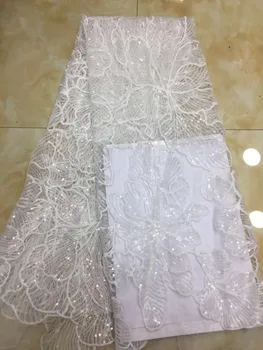

yaking-10781 fashionable sequins tulle embroidery french net lace fabric for party dress