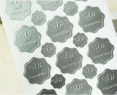 Wedding Silver Embossed Foil Invitation Envelope Seals Wedding Silver Embossed Foil Invitation Envelope Seals Sticker 23pcs Sheet 40 Sheets