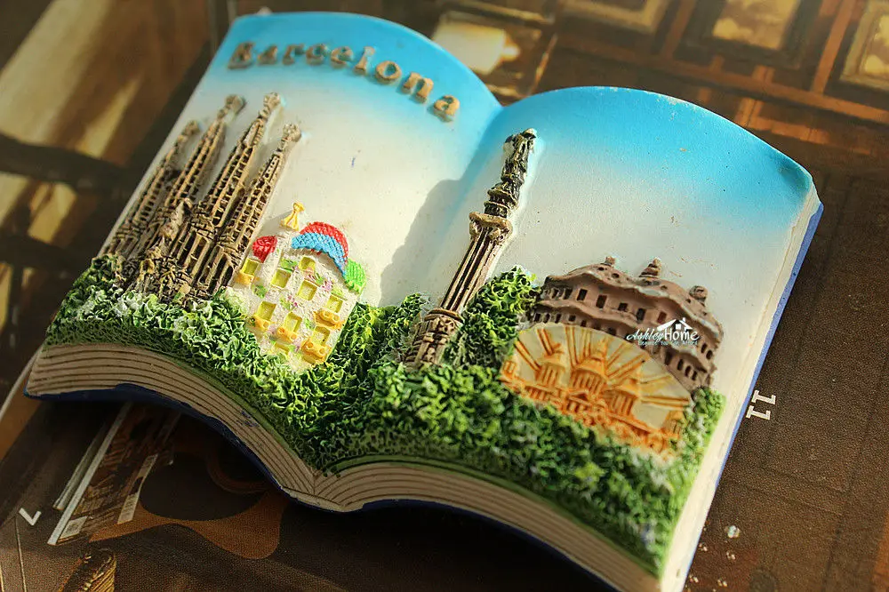 Туристический сувенир в виде забавной книжки форме 3D из смолы на холодильник