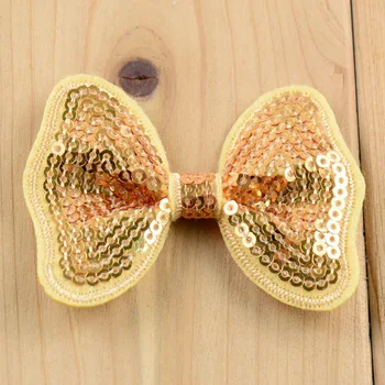 

32 COLOR butterfly pattern sparkly sequin bows applique and neon hair bows DIY for headbands SILVER LIME NAVY GOLD 20pcs/lot