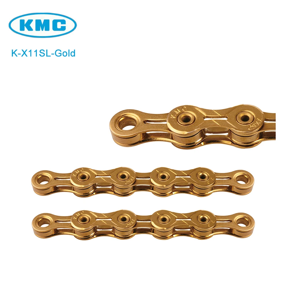 Original Kmc X11sl 11 Speed Gold Chain For Trekking 116 Link Super 