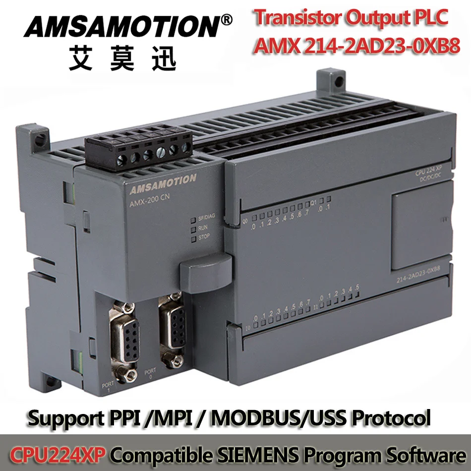 Transistor de Saída Programável do Plc Cpu224xp S7 200 Plc Controlador Programável 24 v Controlador Lógico Programável