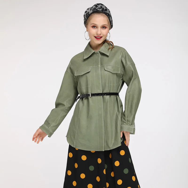 Maylofuer Fashion New Leather Jacket Real and Natural Sheepskin Coats Genuine Leather Jackets Women Fur