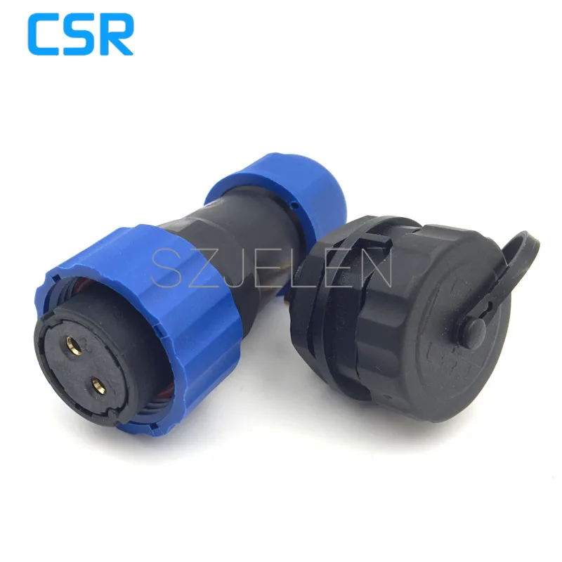 Фонарь 2 контактный водонепроницаемый разъем (гнездо) и гнездо (штекер) IP68