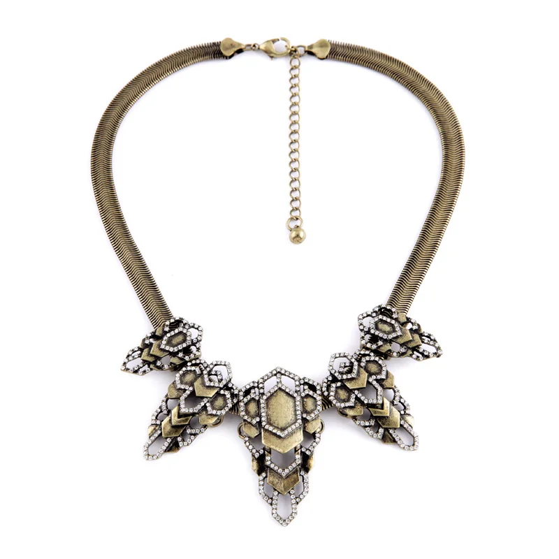 

Chic 2014 Newest Fashion Jewelry Steampunk Antique Geometric Metal Pendant Necklace For Women