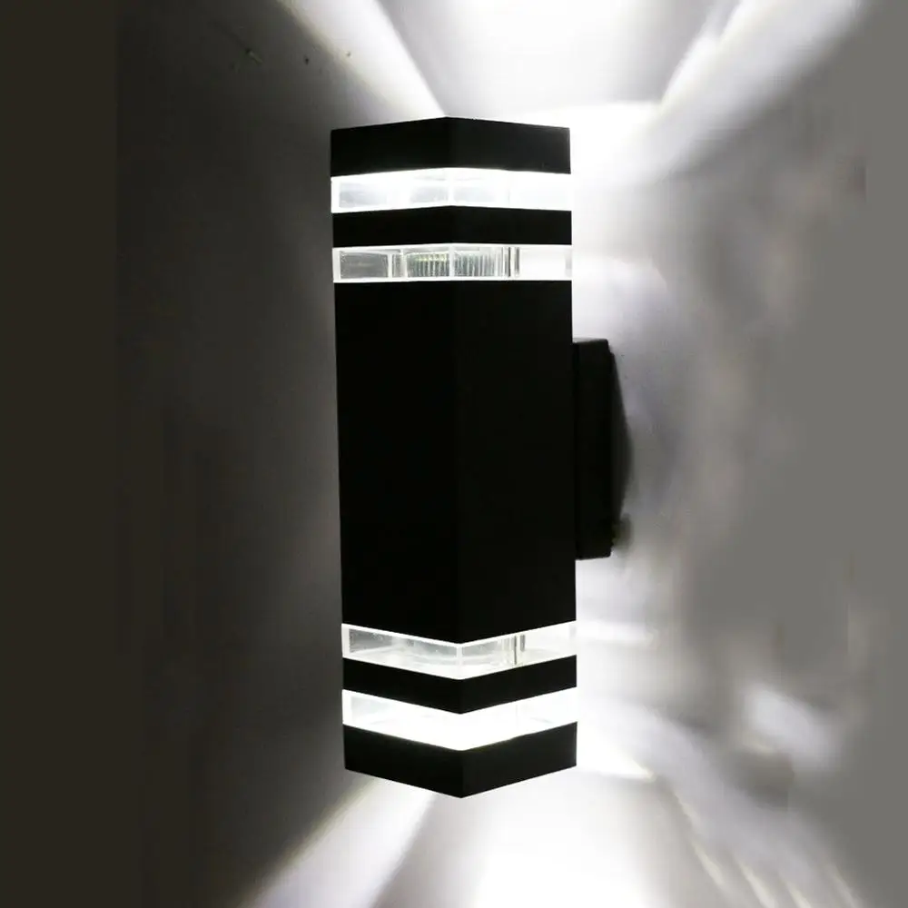 10 шт современный открытый светодиодный настенные светильники AC85-265V с 8 Вт светодиодный лампы Водонепроницаемый IP54 Алюминий Двор Сад веранда коридор свет - Испускаемый цвет: Холодный белый