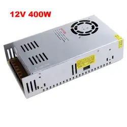 Переключая источника питания 12 В 400 Вт transformador 12 В, DC12V Алюминий AC110V 220 В до 12 В освещения трансформатор для Светодиодные полосы света