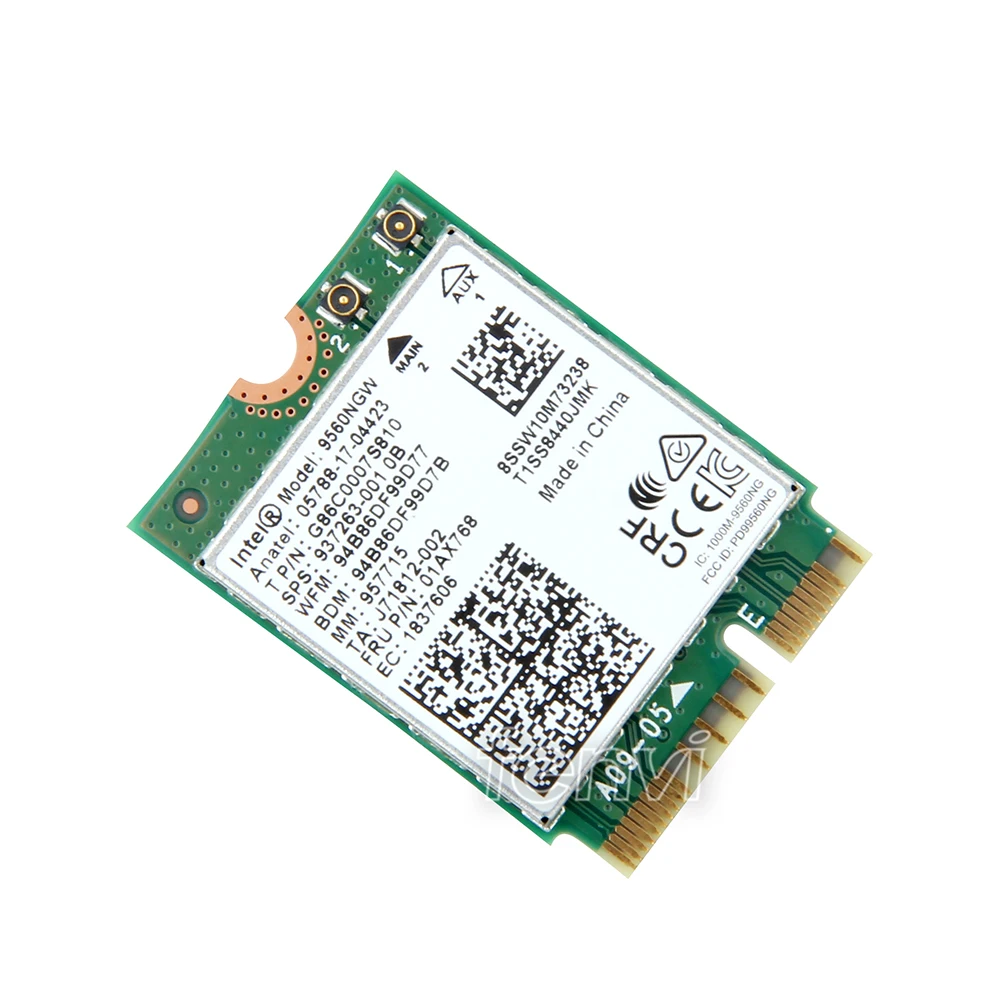 Двухдиапазонный беспроводной адаптер для Intel 9560 AC 9560NGW 1 73 Гбит/с Wi Fi 802.11ac Bluetooth 5 0