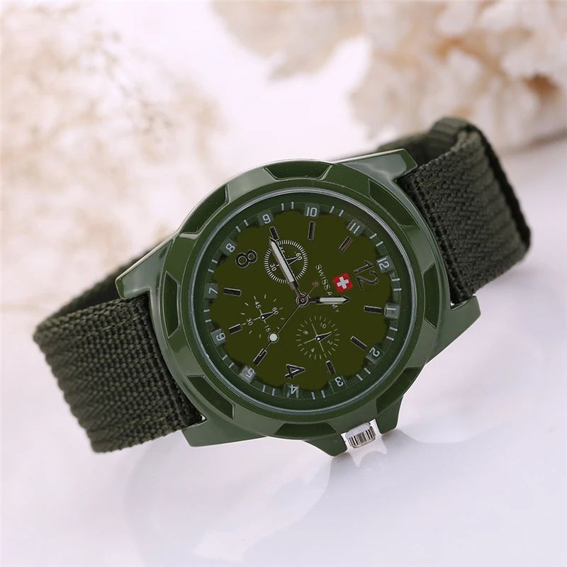 Мужские часы армейский Солдат Военные мужские кварцевые наручные часы тканевый ремешок аналоговые уличные спортивные наручные часы модный бренд