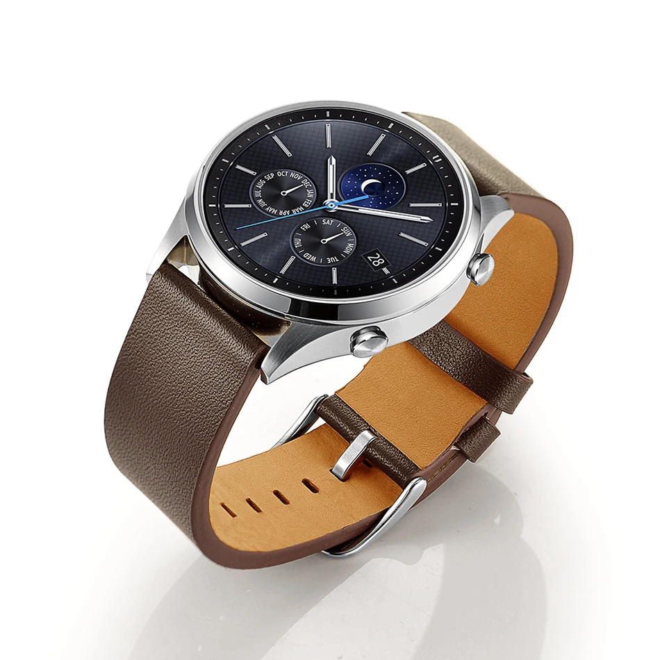 Yilizomana Смарт-часы с кожаным ремешком для samsung Шестерни S3 классический/Frontier Galaxy Watch 46mm huawei LG ископаемого Q ремешок для часов 22 мм