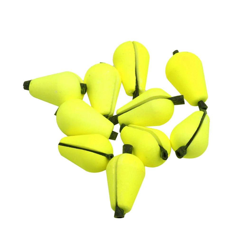 6Pcs Highly Visibility Water Drop Fishing Float Foam Strike Indicator Fly Fishing Accessories - Yellow