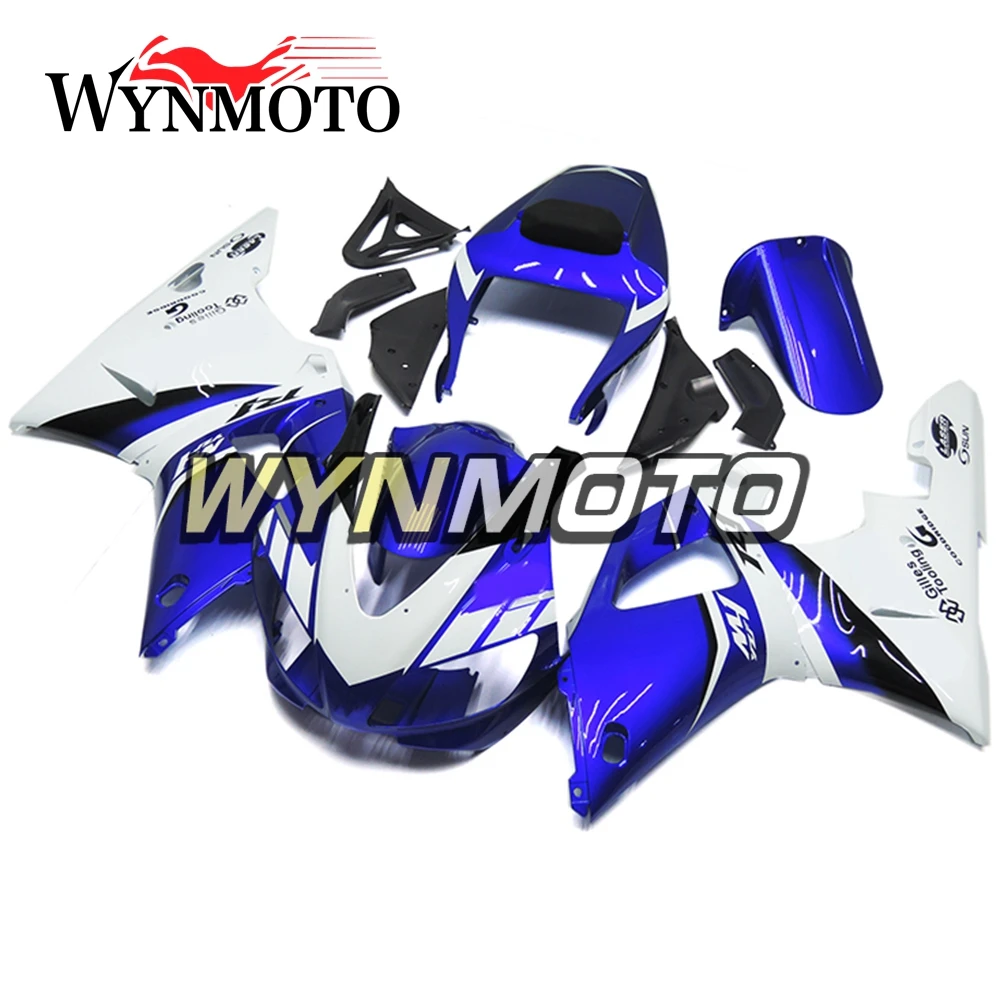 

Complete Fairings Kit For Yamaha YZF1000 R1 Year 2000-2001 00 01 Injection ABS Plastics Full Bodywork Kit Motorcycle White Blue