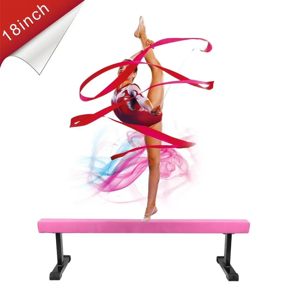 

New Home Gym Training Bar With 12 18 24 Inch High Stand Durable Gymnastics Balance Beam High Performance Balance Training Tool