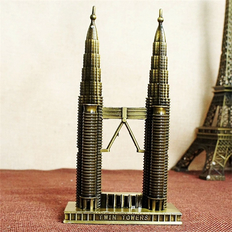 Mini World Architecture Malaysia Petronas Twin Towers Metal Model ...