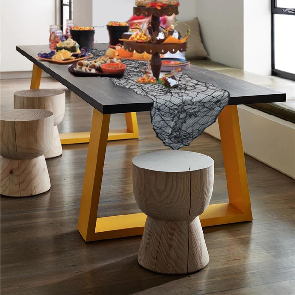 Buy Halloween Party Decoration Black Leaf Table