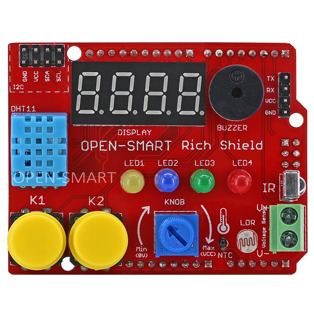 Starter kit Rich Shield with Infrared Receiver LED Buzzer Button DHT11